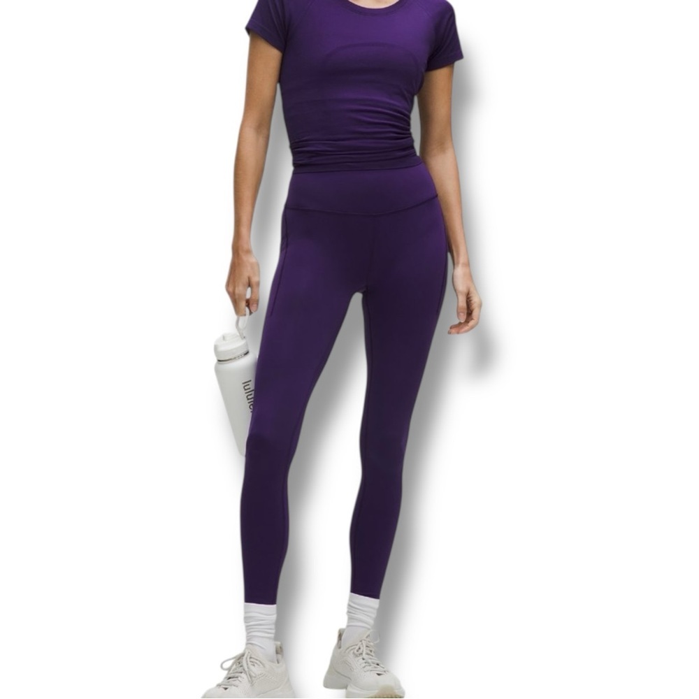 LULULEMON Wunder Train High-Rise Tight w/ Pockets 28" - Dark Court Purple Sz 14